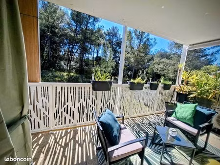 t3 64 m² – clapiers (10 min montpellier) – résidence 2019 – terrasse 11 m² – vue pinède