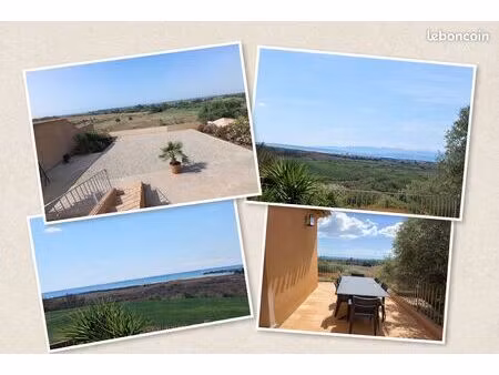 vue mer & nature – maison 4 chambres – sous-sol total – portiragnes 395 000