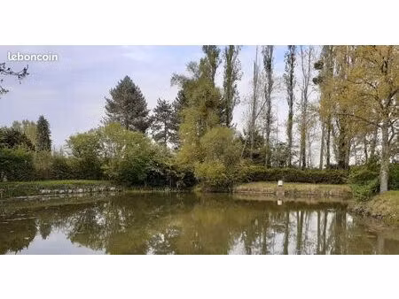 loiret : terrain de loisirs avec étang et abri de pêche