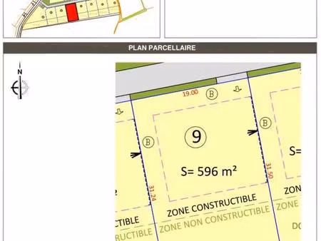 terrain 596 m² eringhem