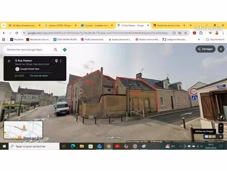 maison de bourg + grange à rénover – centre bessé-sur-braye