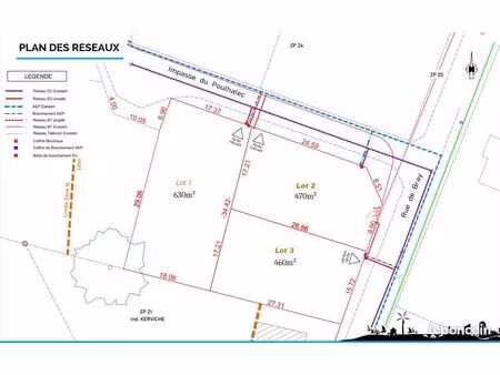 terrains constructibles à vendre – berric (56) – entre rue de bray et impasse du poulhalec