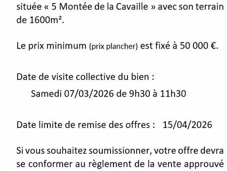 maison 134m² habitables avec terrain de 1600m²