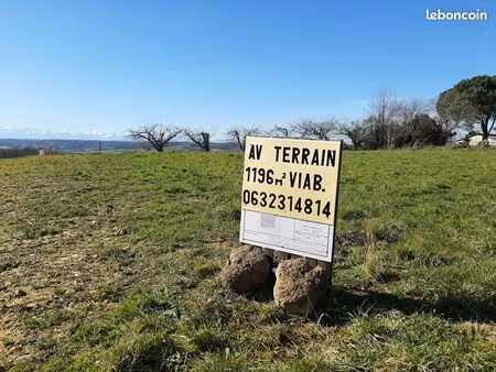 terrain viabilisé 1196 m² escurès