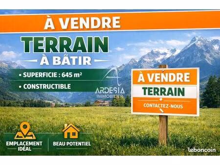 terrain 645 m² saint-françois-longchamp