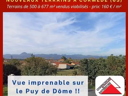terrain viabilisé avec vue exceptionnelle – cormède (63)