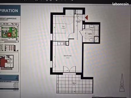 t2 44 m2 aix les bains