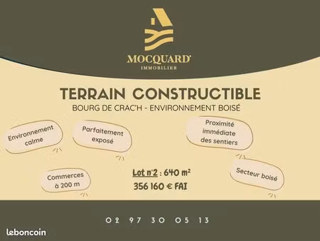 terrain 640 m² crach