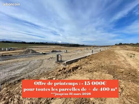terrain 422 m² saint jean lasseille