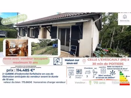 maison avec réserve de droit d'usage et d'habitation par le vendeur pendant 10 ans maximum