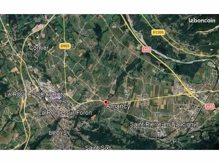 terrain de 7500 m² situé entre la roche sur foron  saint-pierre en faucigny et reignier. v