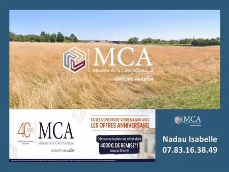 vente terrain 1484 m² allas-bocage (17150)