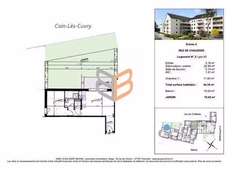 appartement dans résidence neuve à coin-les-cuvry - bâtiment