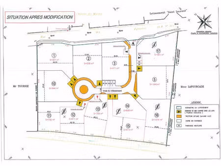 vente terrain 981 m² rontignon (64110)