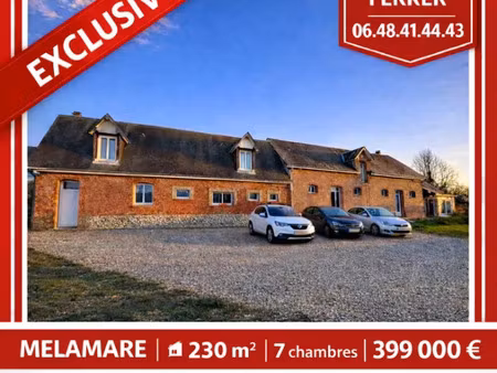 vente maison 8 pièces 230 m² mélamare (76170)