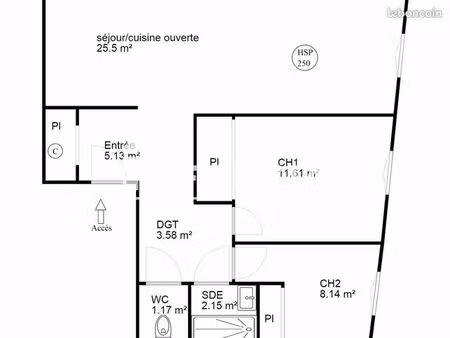 appartement 3 pièces 57 m²