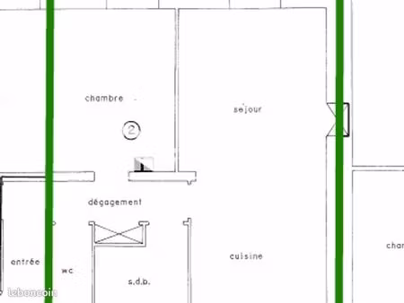 appartement 2 pièces 44 m²