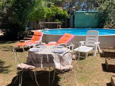 maison meublée 4 ch + jardin + piscine