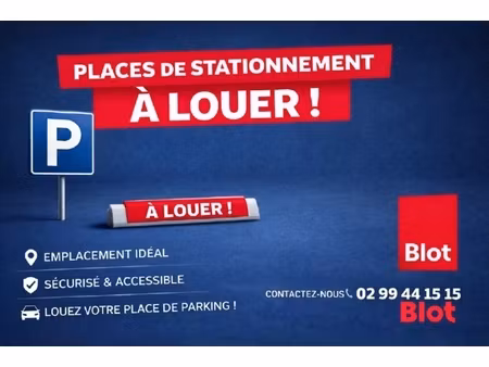 a louer chez blot immobilier - parking - bain de bretagne