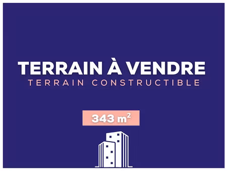 vente terrain 343 m² à narbonne (11100)  116 000 €