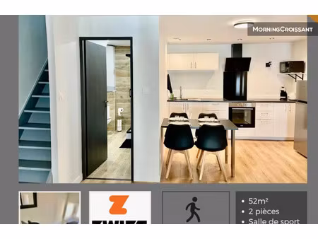 location meublée duplex 2 pièces 58 m² à nancy (54000)  1 280 €