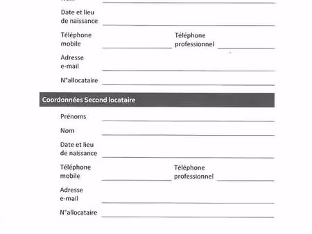 location d'une habitation