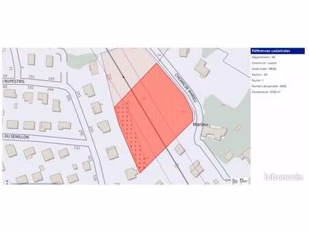 pré / terrain 5000 m² à louer luzech – chevaux  poneys  ânes  moutons