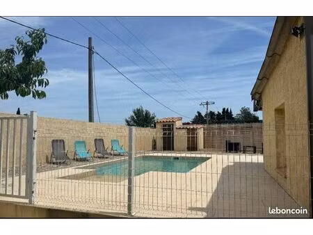 maison meublée  3 chambres  jardin et piscine