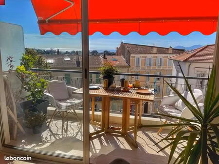 ◊ location – 3 pièces rénové avec vue mer – le cannet mairie (06110)