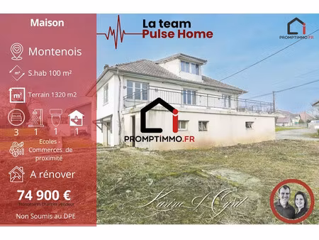 vente maison 5 pièces 100 m² à montenois (25260)  nan €