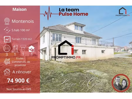 vente maison 5 pièces 100 m² à montenois (25260)  nan €