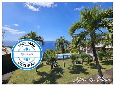 maisonnette t2 en dur vue mer copropriété piscine