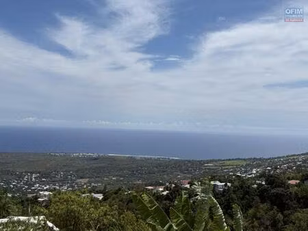 belle parcelle de terrain de 288 m2 en légère pente avec pleine vue imprenable mer et mont