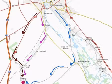 breuvery-sur coole à 10 minutes de la sortie de châlons