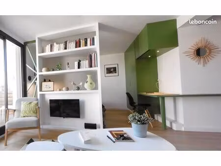 studio biarritz à l'année - meublé 30 m² avec terrasse ensoleillée et cave