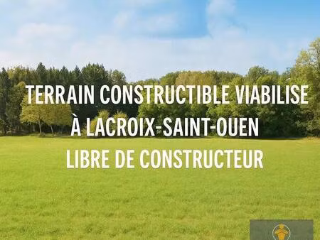 terrain constructible viabilisé à vendre