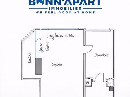 appartement 2 pièces 56 m²