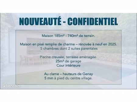 maison 185m2 - 5 chambres - genay