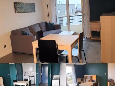 location meublée t2 34m2 avec balcon et parking proche de la doua