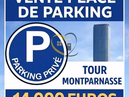 à vendre – place de parking – tour montparnasse