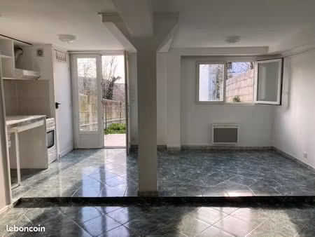 loue studio + jardin + garage