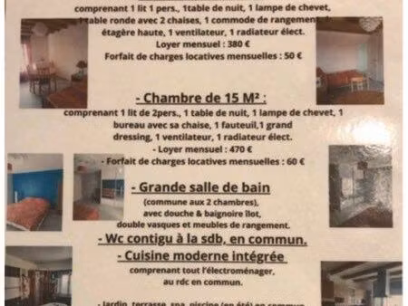 location chambre meublée