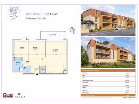 en vente appartement 71 04 m² – 290 000 € |hettange-grande