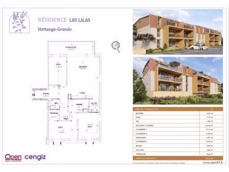 en vente appartement 92 55 m² – 350 000 € |hettange-grande