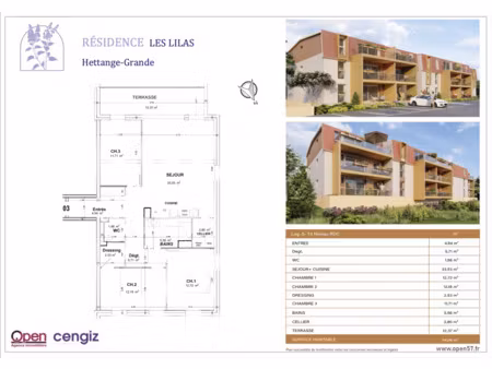 en vente appartement 94 54 m² – 350 000 € |hettange-grande
