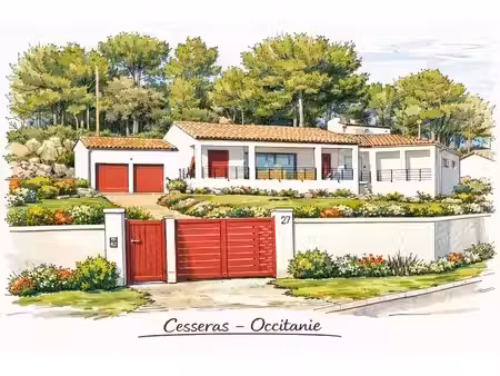 vente maison 8 pièces 159 m² cesseras (34210)
