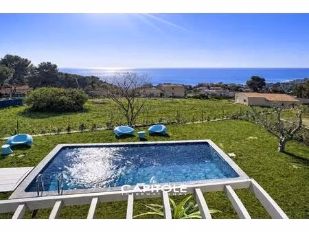 antibes – vue mer – villa contemporaine neuve 5p de 144 m² sur un terrain paysagé de 660..