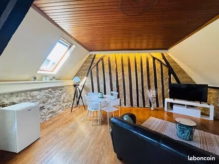 t2 meublé avec place de parking