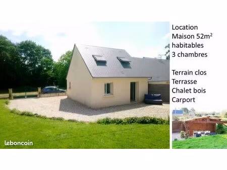 maison 52m2 (3 chambres) - terrain clos 500 m2 - dépendance