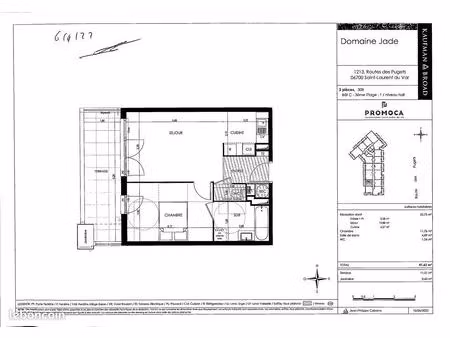 appartement 2 pièces 41 m²